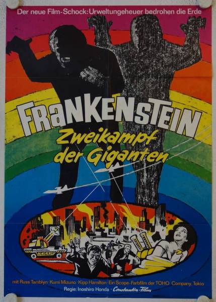 Frankenstein Zweikampf der Giganten originales deutsches Filmplakat